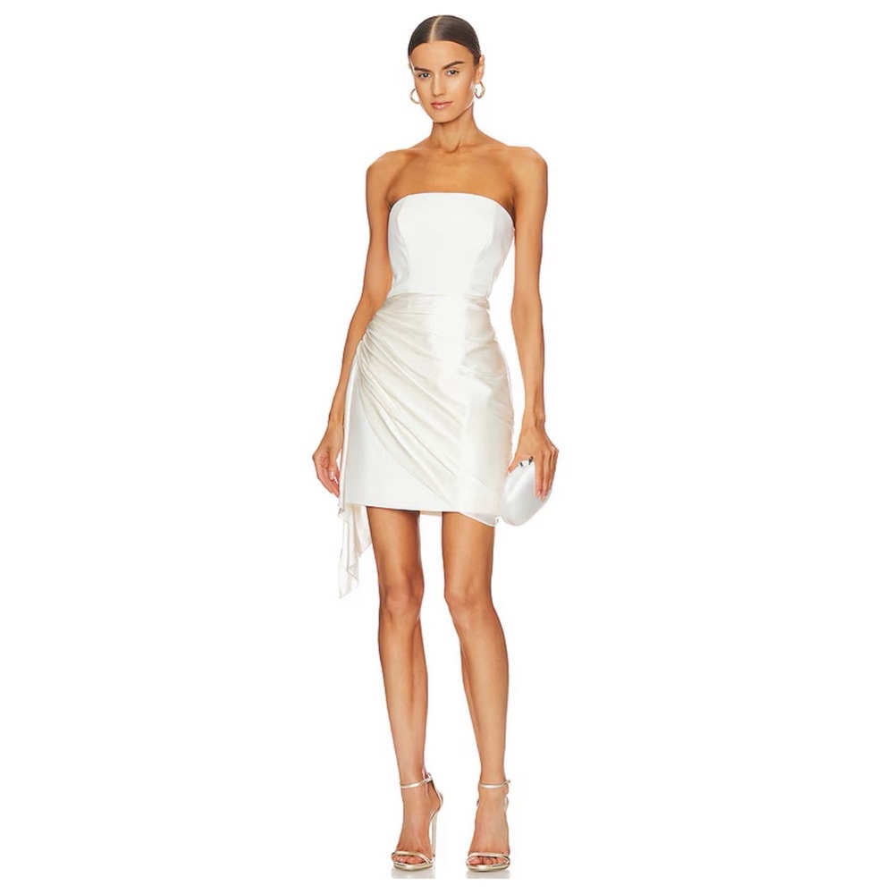 Cinq a Sept Kennith Strapless Ivory Mini Dress